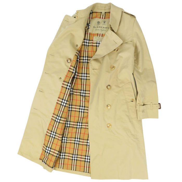BURBERRY 
ロング ベルト 裏地チェック柄 コットン 
THE KENSINGTON LONG ケンジントン トレンチコート