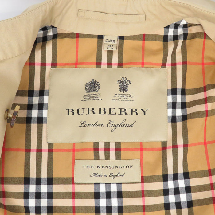 BURBERRY 
ロング ベルト 裏地チェック柄 コットン 
THE KENSINGTON LONG ケンジントン トレンチコート