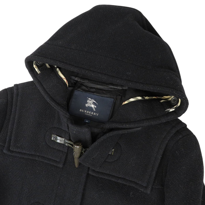 BURBERRY 
ロゴボタン フード ウール 
ダッフルコート