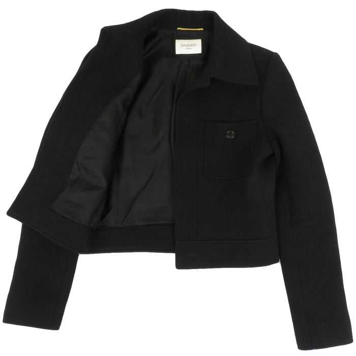 SAINT LAURENT PARIS 
ロゴボタン 
ウール ジャケット