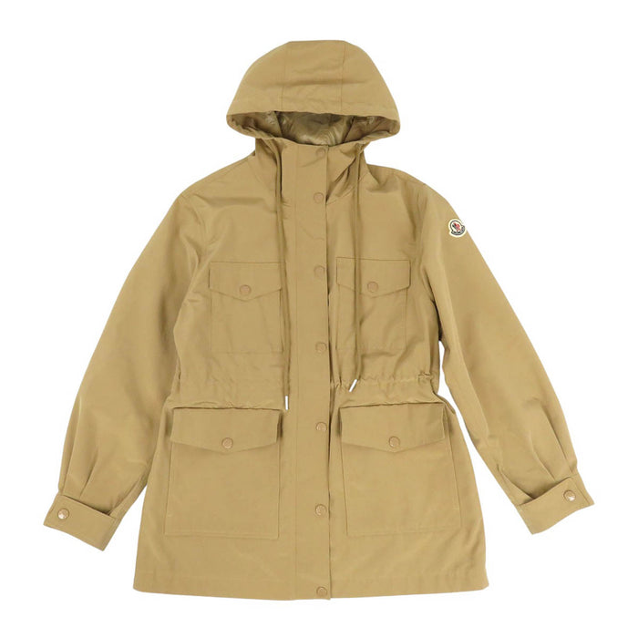 MONCLER 
Écusson Capuche Bouton Logo Polyester fabriqué en 2022 
TREBERON Veste à capuche Treberon