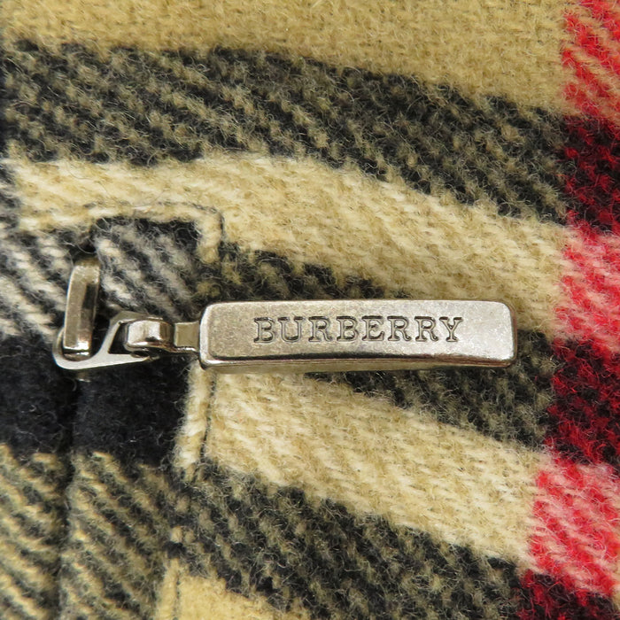 BURBERRY 
ロゴボタン 裏地チェック柄 
ウール コート