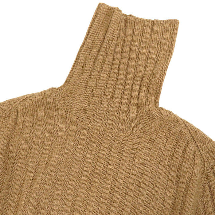 GUCCI 
Dolcevita Interlocking G 
Camel Maglia a coste