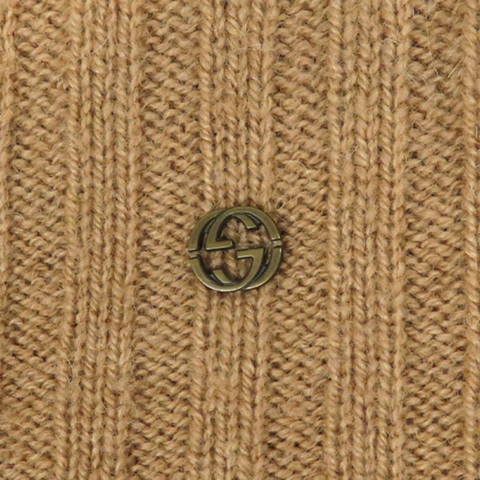 GUCCI 
Dolcevita Interlocking G 
Camel Maglia a coste