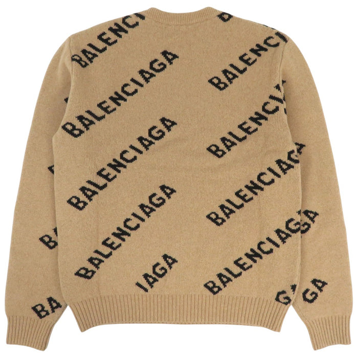 BALENCIAGA 
総柄 ウール 
オールオーバー ロゴ ニット