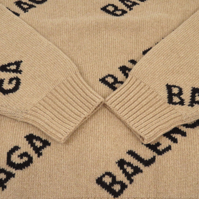 BALENCIAGA 
総柄 ウール 
オールオーバー ロゴ ニット