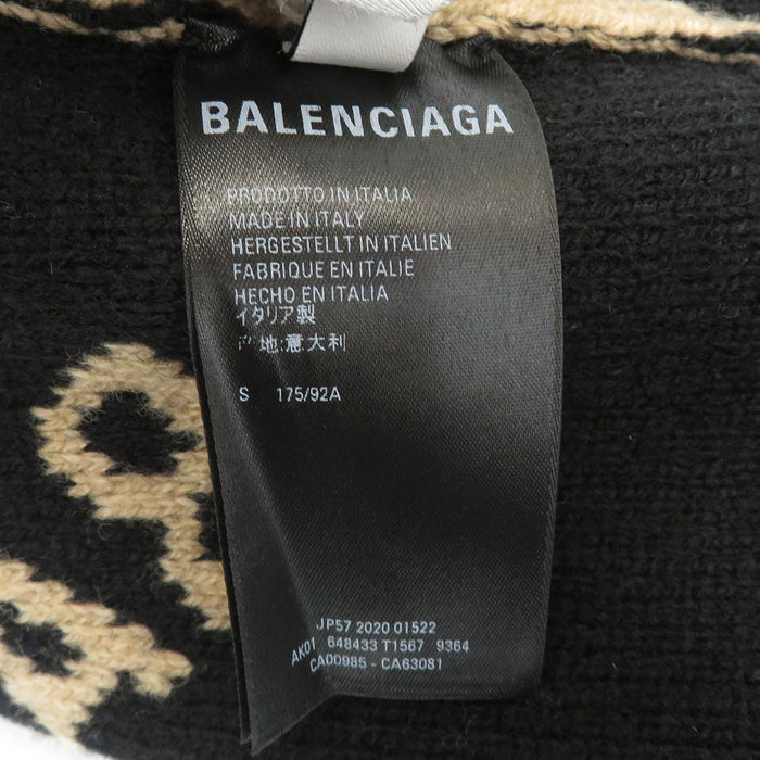 BALENCIAGA 
総柄 ウール 
オールオーバー ロゴ ニット