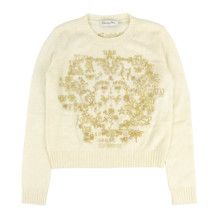 Dior 
刺繍 ロゴ BEE スター 蝶 フラワー ハート 
エンブロイダリー カシミヤ ニット 
クリスチャンディオール