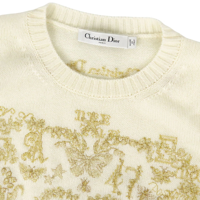 Dior 
刺繍 ロゴ BEE スター 蝶 フラワー ハート 
エンブロイダリー カシミヤ ニット 
クリスチャンディオール