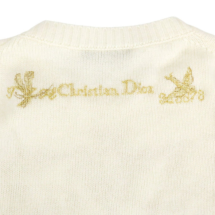 Dior 
刺繍 ロゴ BEE スター 蝶 フラワー ハート 
エンブロイダリー カシミヤ ニット 
クリスチャンディオール