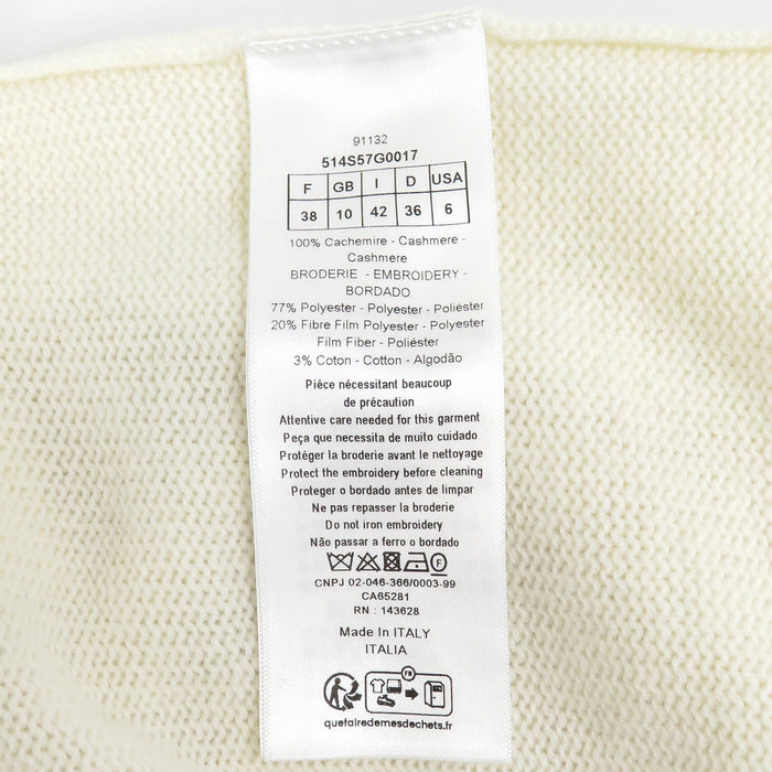 Dior 
刺繍 ロゴ BEE スター 蝶 フラワー ハート 
エンブロイダリー カシミヤ ニット 
クリスチャンディオール