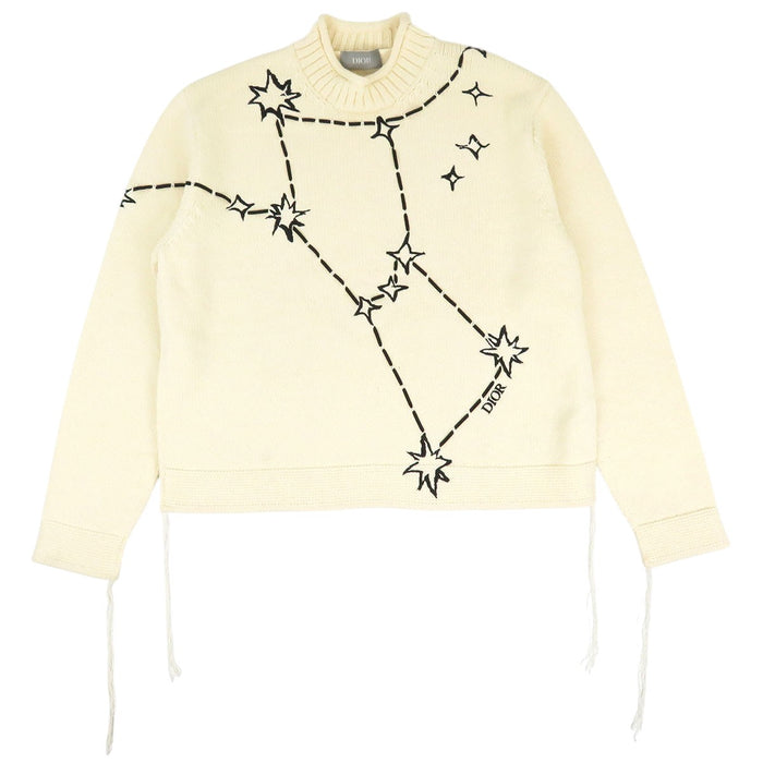 Dior 
ハイネック 星座 フリンジ ウール 
ロゴ 刺繍 ニット 
ディオールオム
