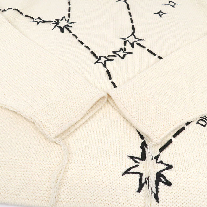 Dior 
ハイネック 星座 フリンジ ウール 
ロゴ 刺繍 ニット 
ディオールオム