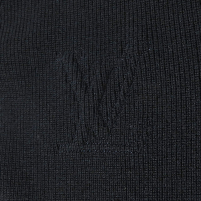 LOUIS VUITTON 
LV ウール コットン 
ショールカラー ニット