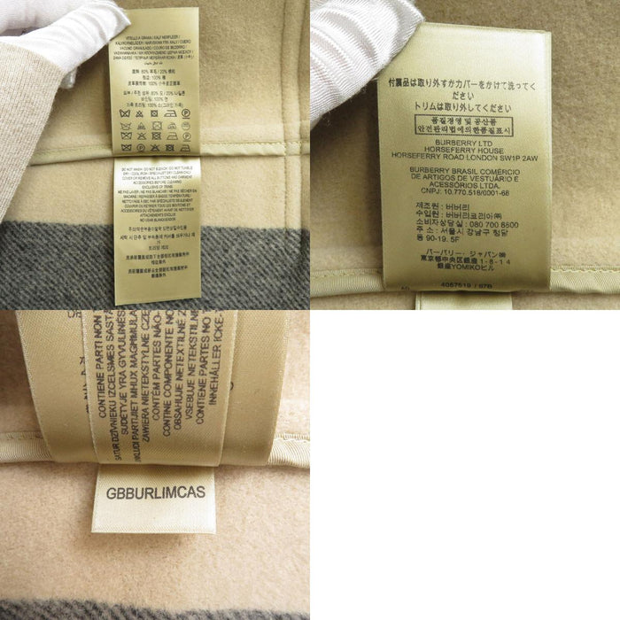 BURBERRY 
チェック ウール レザー 
THE MERSEY ダッフルコート