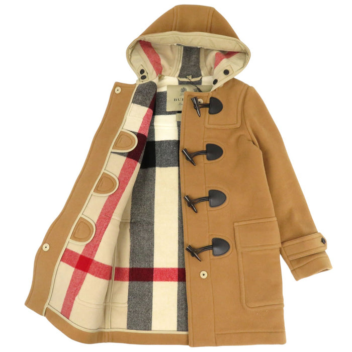 BURBERRY 
チェック ウール レザー 
THE MERSEY ダッフルコート