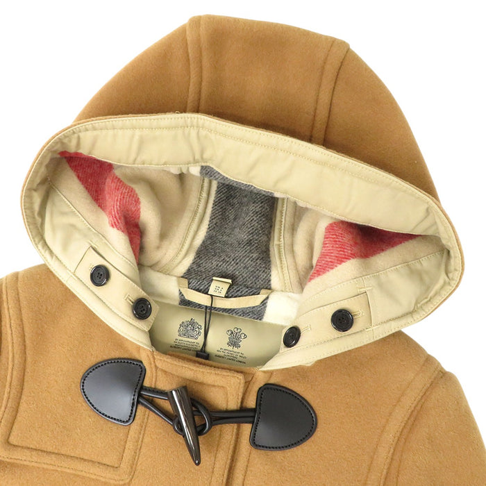 BURBERRY 
チェック ウール レザー 
THE MERSEY ダッフルコート