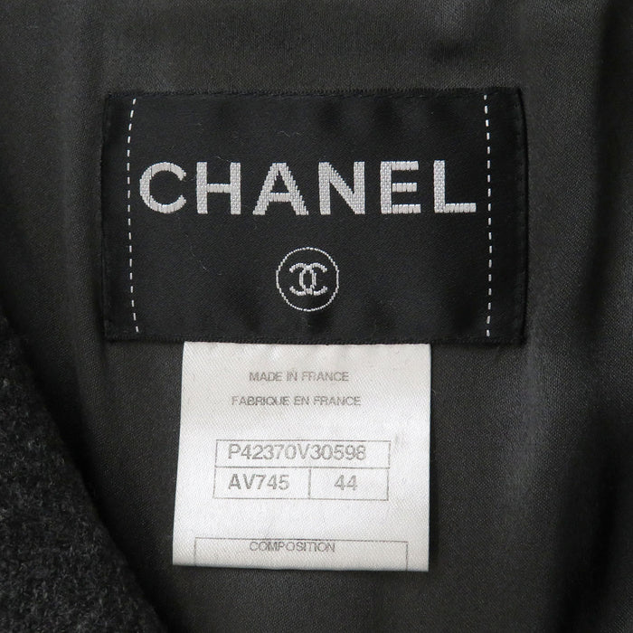 CHANEL 
ロゴボタン 
ウール ロング コート