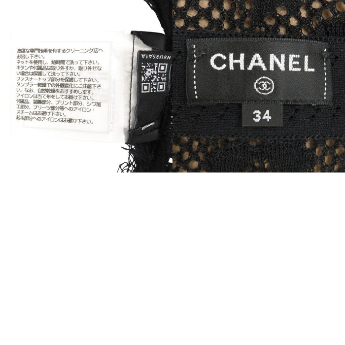 香奈儿  
可可 CC 狮子钮扣 流苏 透视 腰带 22P  
系带 网眼 针织 连衣裙