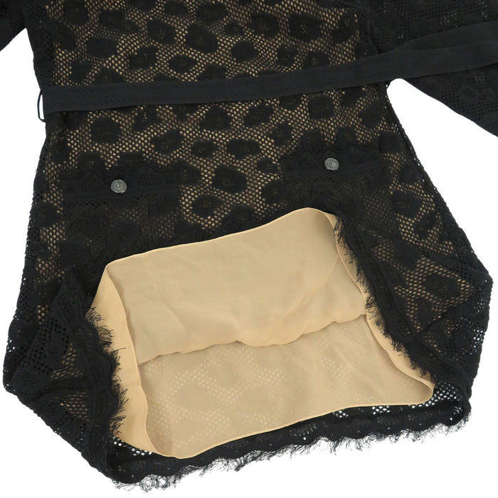 香奈儿  
可可 CC 狮子钮扣 流苏 透视 腰带 22P  
系带 网眼 针织 连衣裙