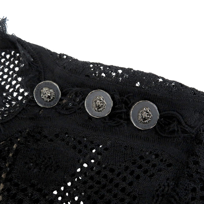 香奈儿  
可可 CC 狮子钮扣 流苏 透视 腰带 22P  
系带 网眼 针织 连衣裙