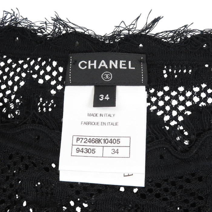 香奈儿  
可可 CC 狮子钮扣 流苏 透视 腰带 22P  
系带 网眼 针织 连衣裙