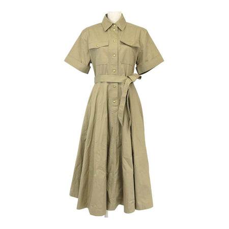 CELINE 
ロゴボタン ベルト コットン 
トリオンフ ハーフスリーブ ベルテッド シャツ ワンピース CELINE -Authentic Pre-owned ワンピース by TS Trading Co., Ltd.