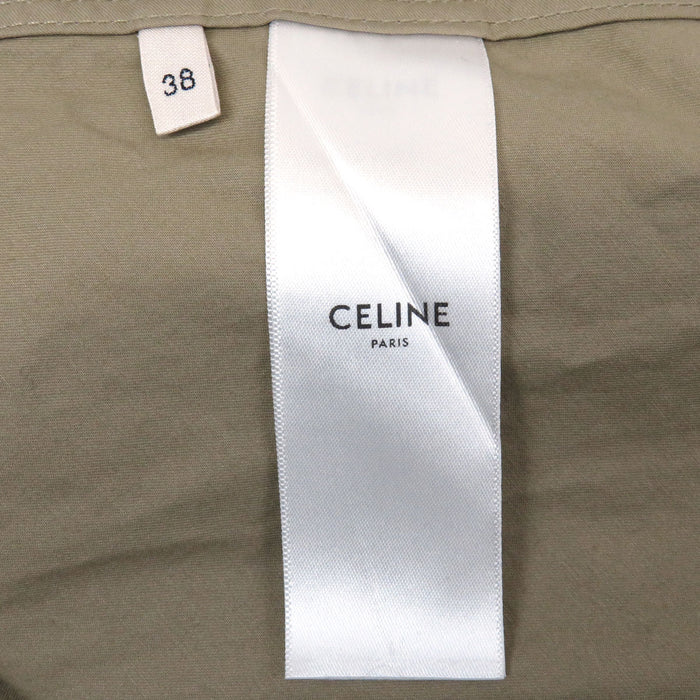 CELINE 
ロゴボタン ベルト コットン 
トリオンフ ハーフスリーブ ベルテッド シャツ ワンピース CELINE -Authentic Pre-owned ワンピース by TS Trading Co., Ltd.