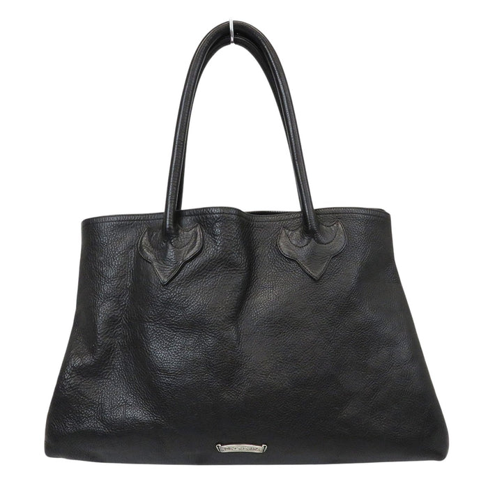 CHROME HEARTS 
CH ダガージップ レザーパッチ スクロールラベル ロゴ シルバー 
3セメタリークロス ダブルスナップ トートバッグ