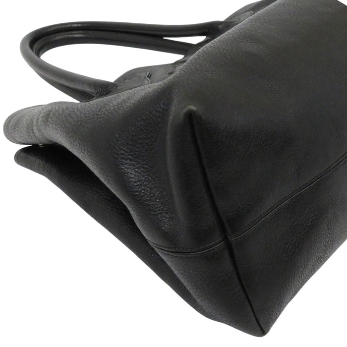 CHROME HEARTS 
CH ダガージップ レザーパッチ スクロールラベル ロゴ シルバー 
3セメタリークロス ダブルスナップ トートバッグ