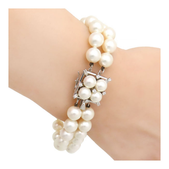 MIKIMOTO 
アコヤ パール 2連 ブレスレット