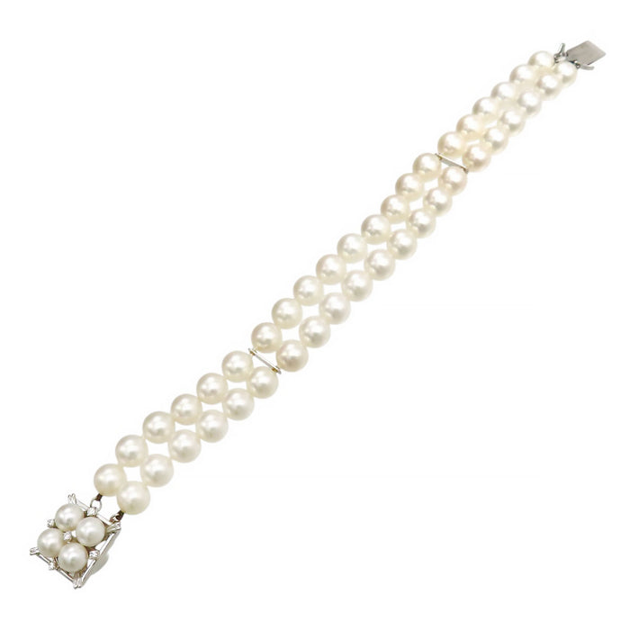 MIKIMOTO 
アコヤ パール 2連 ブレスレット