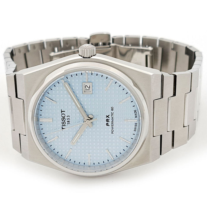 TISSOT 
PRX パワーマティック アイスブルー 
箱ギャラ付
