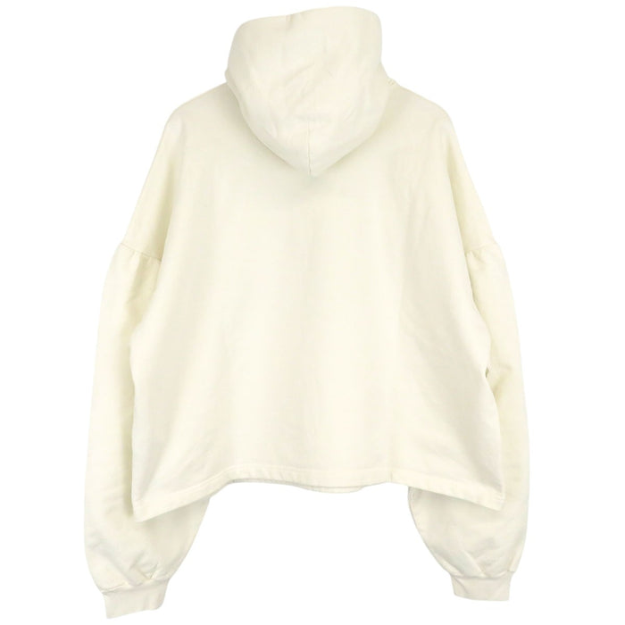 BALENCIAGA 
Distressed College Logo Hoodie Sweatshirt 
Champs Elysees Logo Parka