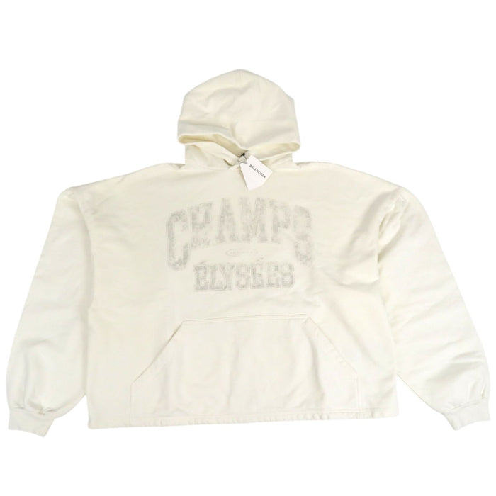 BALENCIAGA 
ダメージ加工 カレッジロゴ フーディ スウェット 
Champs elysees ロゴ パーカー