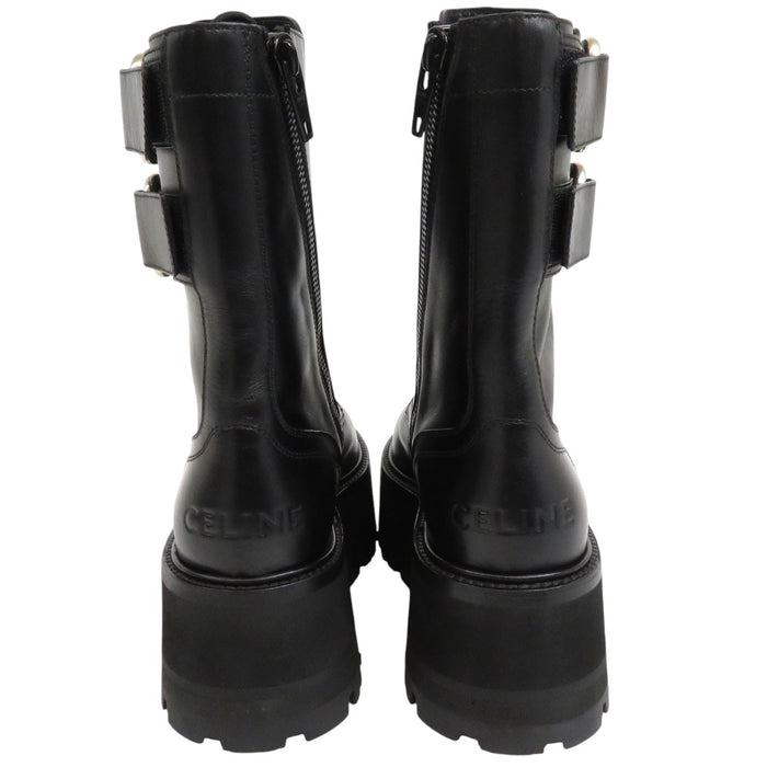 CELINE  
BULKY MAXX SHINY BULL 標誌 皮帶 厚底 2023年製  
厚底 馬克斯 綁帶 靴子