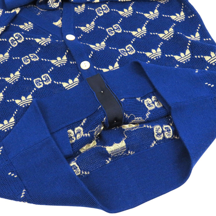 GUCCI  
adidas 標誌 V領 網眼 針織 亞克力混紡 羊毛混紡  
adidas 聯名 GG 三葉草 開襟衫