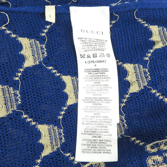 GUCCI 
adidas ロゴ Vネック メッシュ ニット アクリル混 ウール混 
アディダス コラボ GG トレフォイル カーディガン