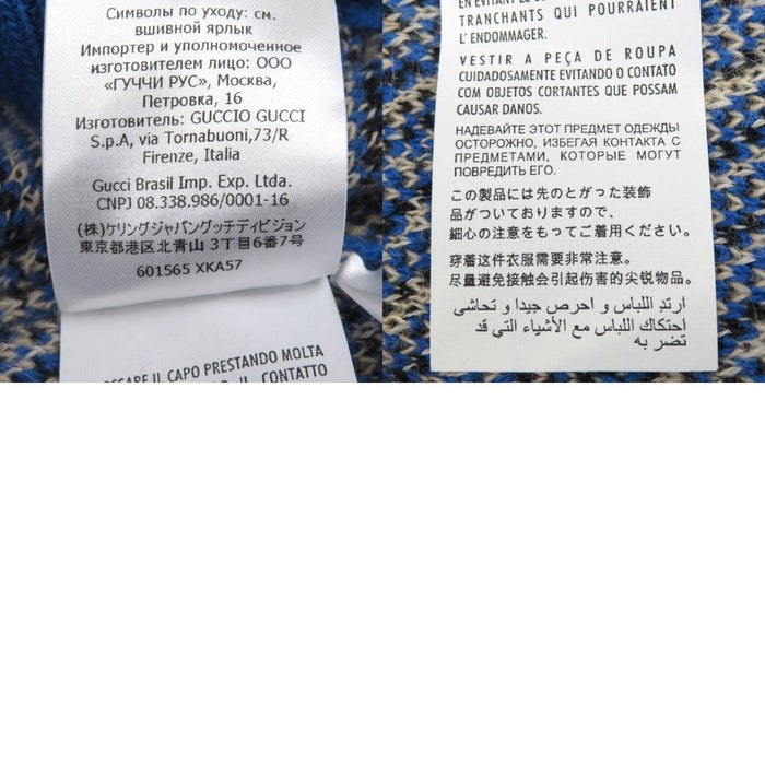 GUCCI 
Disney Mickey Mouse 総柄 Vネック ウール アルパカ混 
ディズニー コラボ ミッキーマウス GG カーディガン