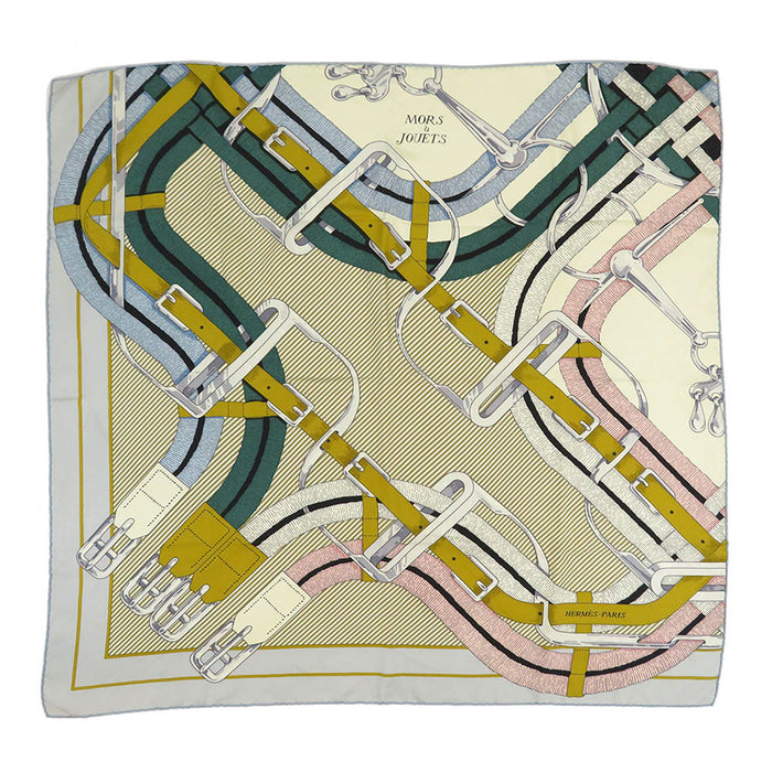 HERMES 
スカーフ 大判 シルク 
カレ 90 Mors a Jouets 馬銜