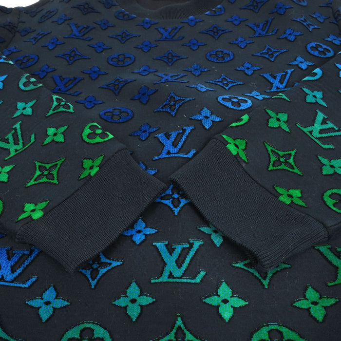 LOUIS VUITTON 
LV ロゴ 総柄 コットン RM2221M I06 HMY12W 2022年製 
モノグラム グラディエント スウェット