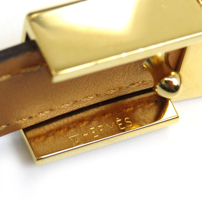 HERMES 
二連 レザー ゴールドカラーメタル 
メドール ベルト