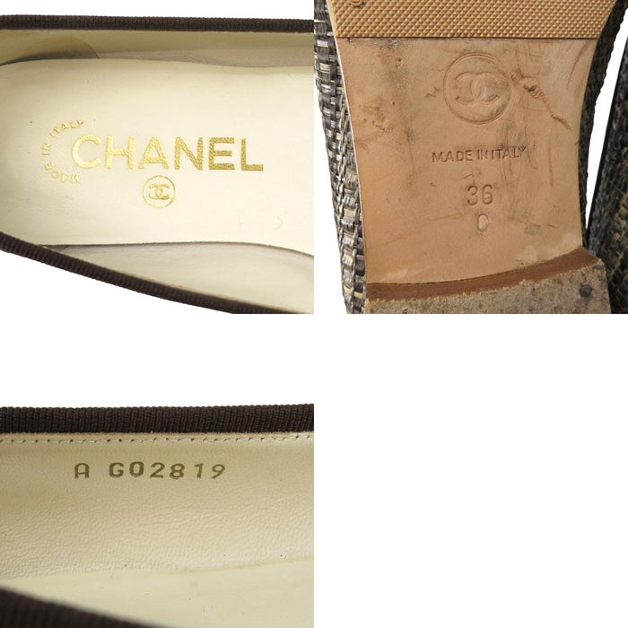 CHANEL 
COCO CC ロゴ バレリーナ フラット 
ココマーク ツイード バレエシューズ