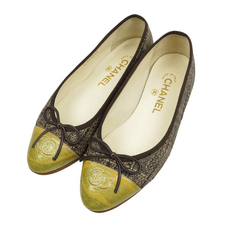 CHANEL 
COCO CC ロゴ バレリーナ フラット 
ココマーク ツイード バレエシューズ CHANEL -Authentic Pre-owned パンプス by TS Trading Co., Ltd.