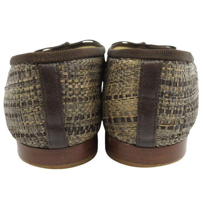 CHANEL 
COCO CC ロゴ バレリーナ フラット 
ココマーク ツイード バレエシューズ