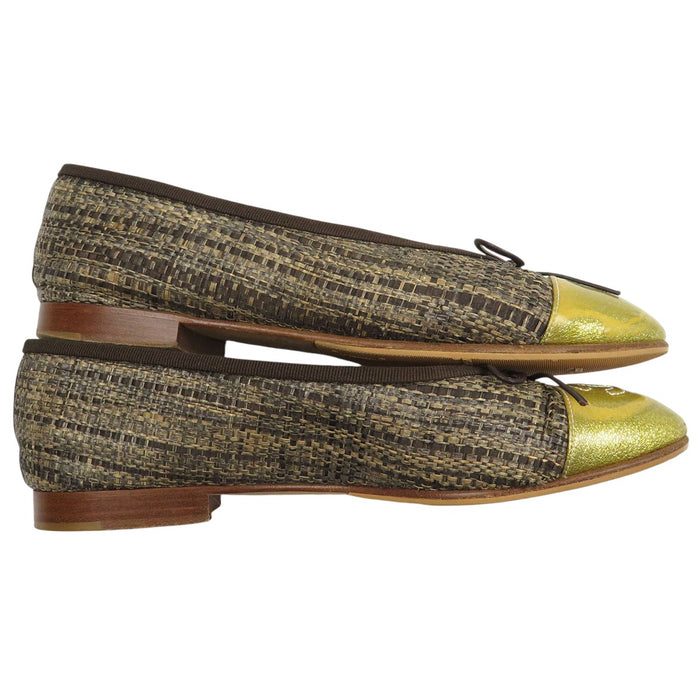 CHANEL 
COCO CC ロゴ バレリーナ フラット 
ココマーク ツイード バレエシューズ