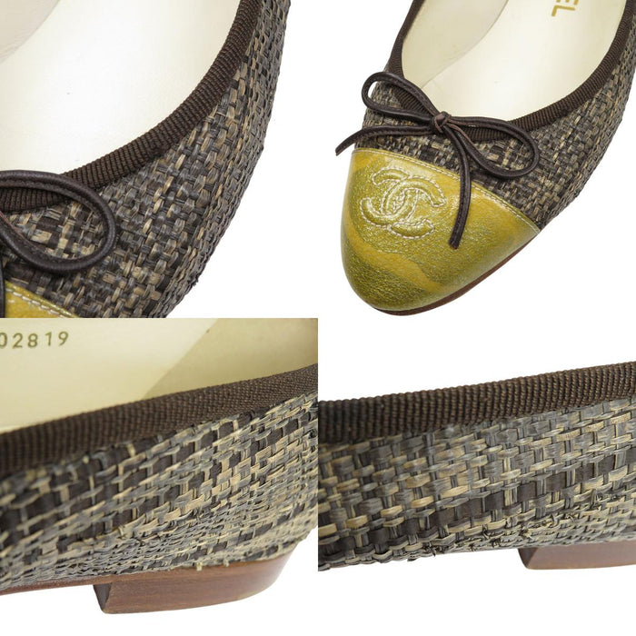 CHANEL 
COCO CC ロゴ バレリーナ フラット 
ココマーク ツイード バレエシューズ