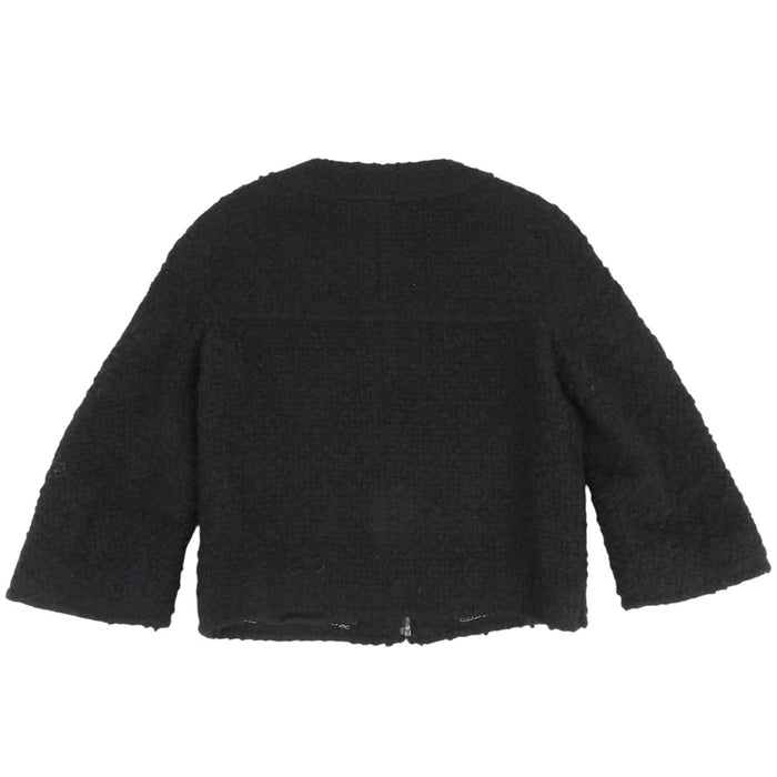 CHANEL 
COCO CC ロゴボタン ジップアップ 
ココマーク ツイード ノーカラージャケット