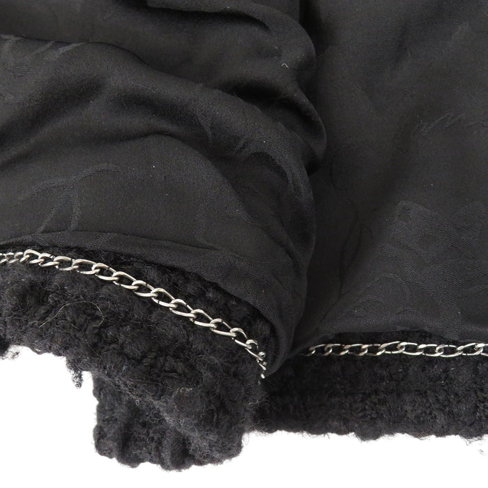 CHANEL 
COCO CC ロゴボタン ジップアップ 
ココマーク ツイード ノーカラージャケット