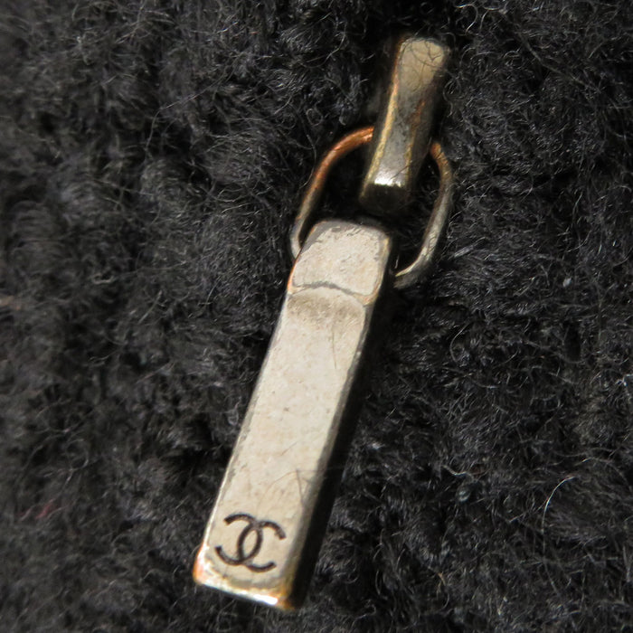 CHANEL 
COCO CC ロゴボタン ジップアップ 
ココマーク ツイード ノーカラージャケット